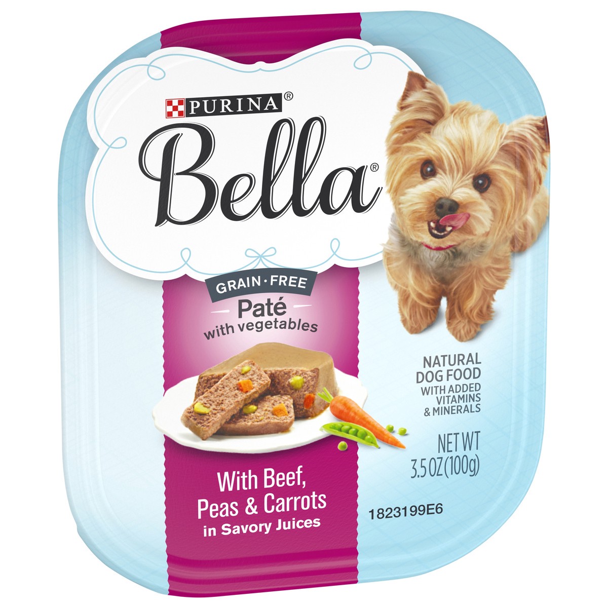 slide 9 of 9, Purina Peas & Carrots Bella Pate' Dog Food, 3.5 oz