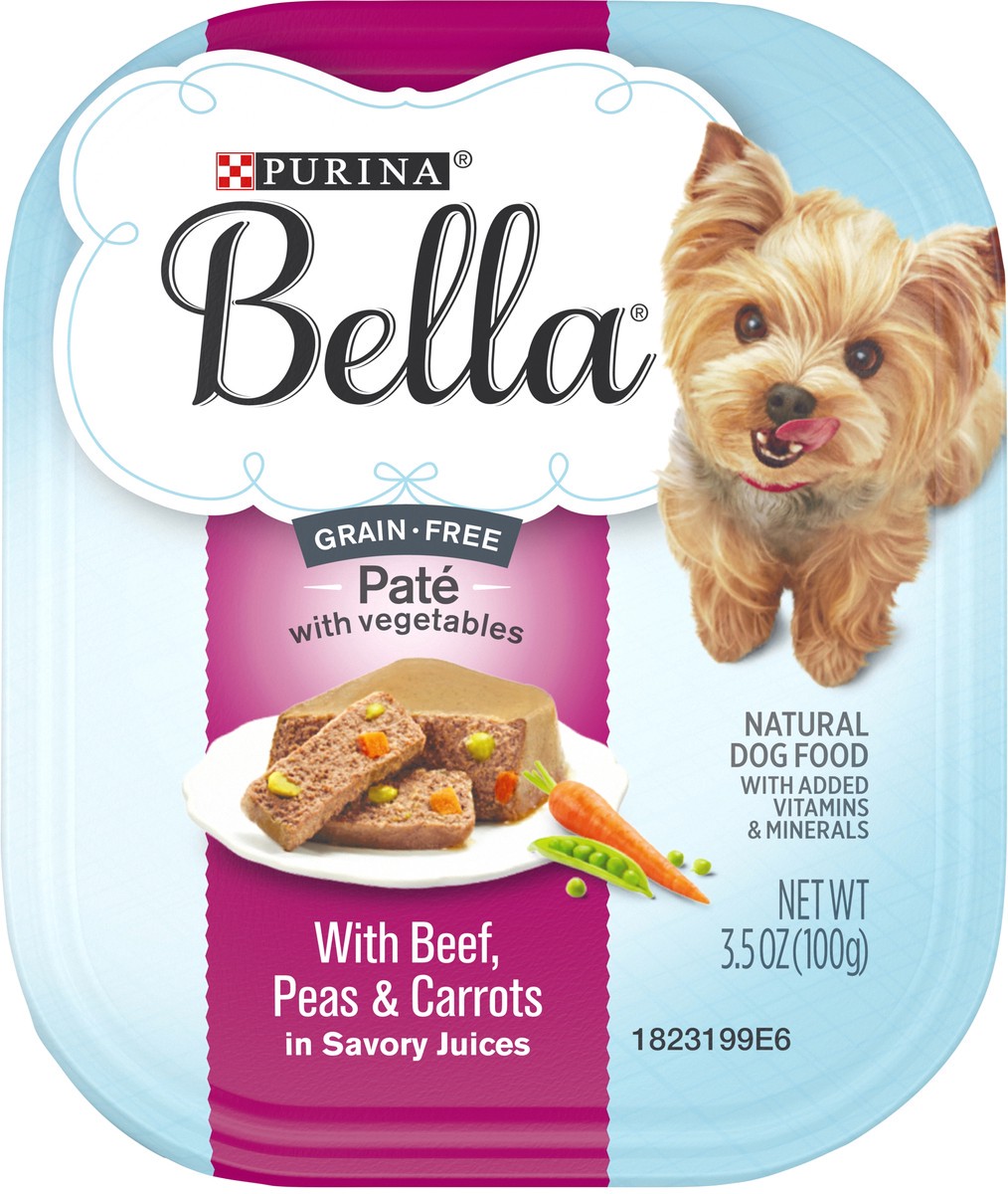 slide 5 of 9, Purina Peas & Carrots Bella Pate' Dog Food, 3.5 oz