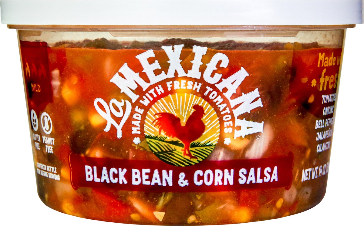 slide 8 of 9, La Mexicana Black Bean & Corn Salsa 14oz, 14 oz