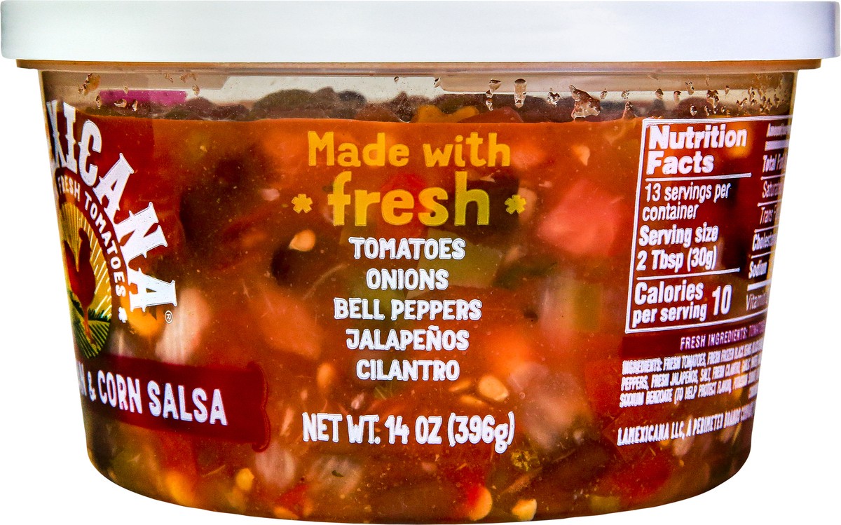 slide 2 of 9, La Mexicana Black Bean & Corn Salsa 14oz, 14 oz