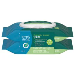 Simply Done Flushable Wipes 2 Pack 42 ea