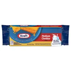 Kraft Medium Cheddar Cheese, 8 oz Block