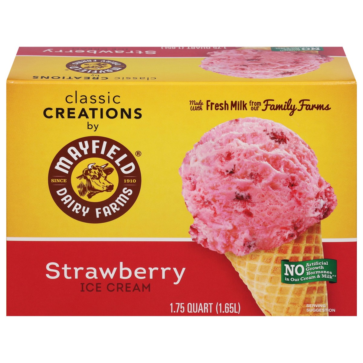 slide 1 of 9, Mayfield Dairy Farms Strawberry Ice Cream 1.75 qt, 1.75 qt