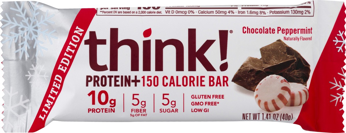 slide 2 of 13, think! Chocolate Peppermint Protein Bar 1.41 oz, 1.41 oz