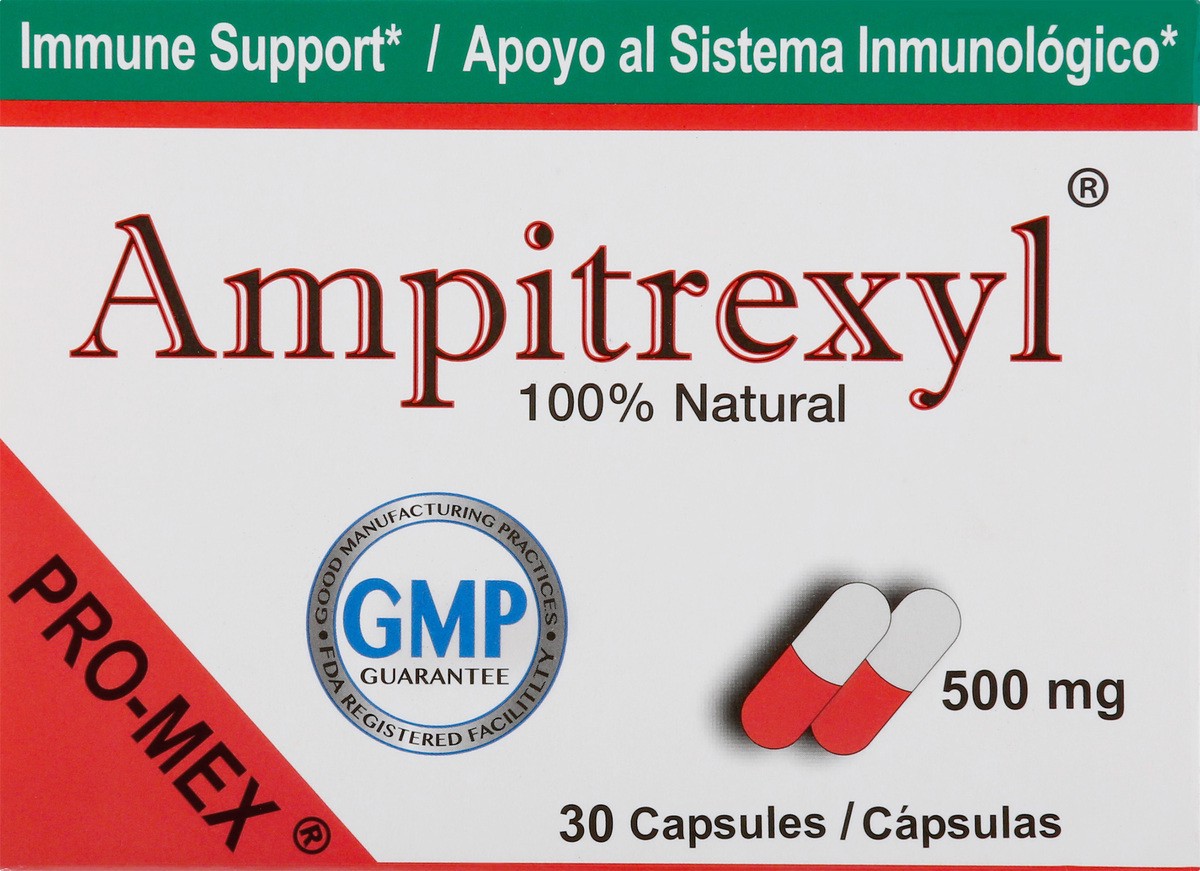 slide 10 of 13, ProMex 500 mg Capsules Ampitrexyl 30 ea, 30 ct