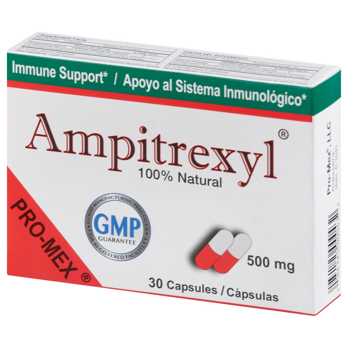 slide 8 of 13, ProMex 500 mg Capsules Ampitrexyl 30 ea, 30 ct