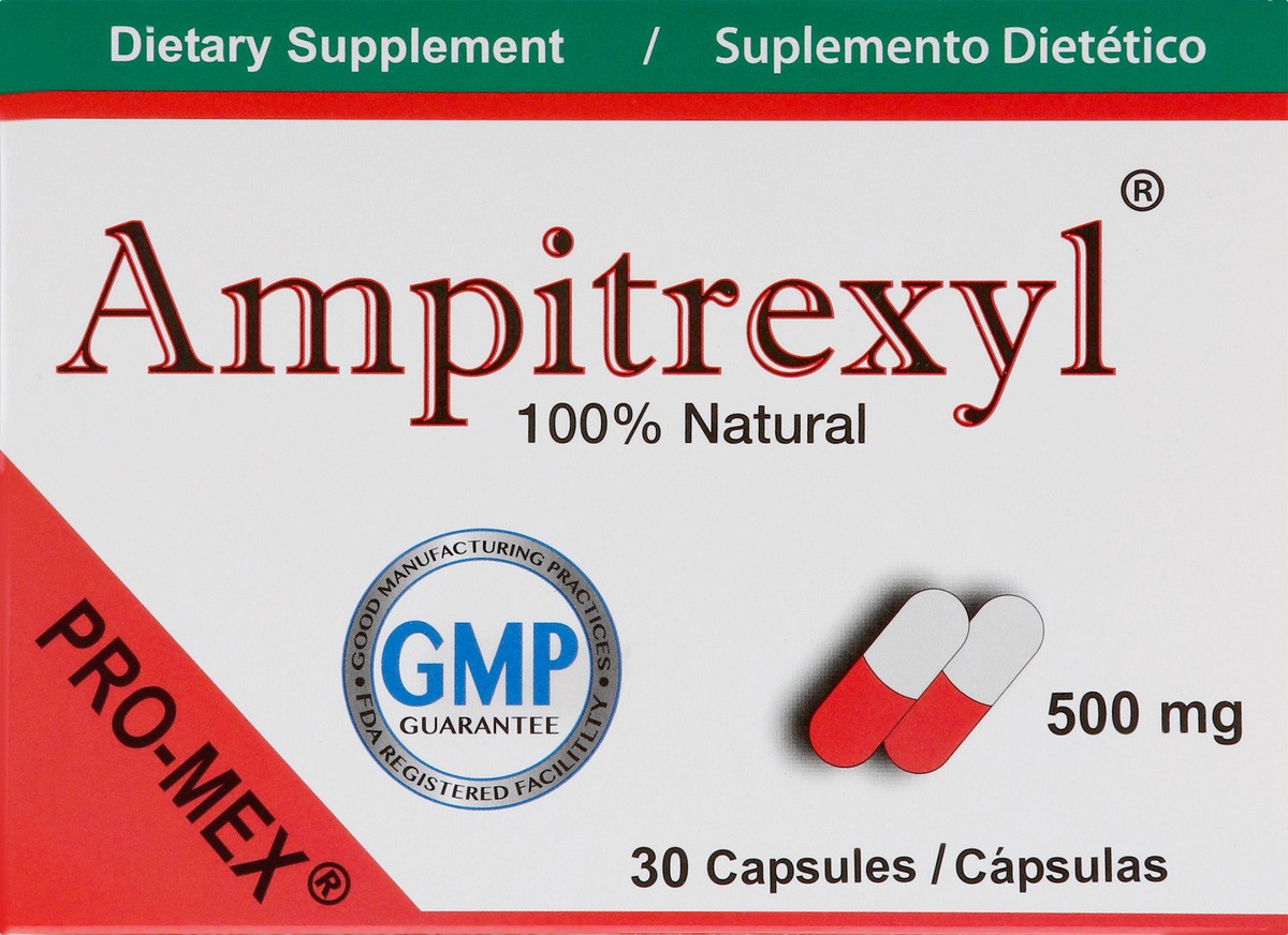 slide 11 of 13, ProMex 500 mg Capsules Ampitrexyl 30 ea, 30 ct