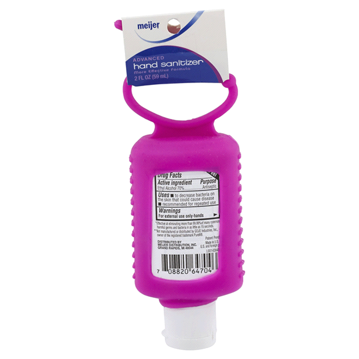 slide 4 of 5, Meijer Advanced Hand Sanitizer with Travel Case, 2 oz