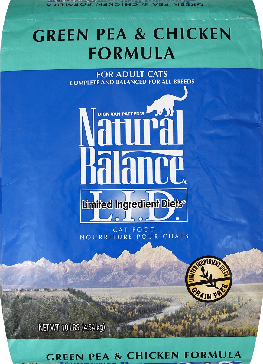 slide 4 of 6, Natural Balance Limited Ingredient Diets Green Pea & Chicken Formula Dry Cat Food, 10 Pounds, Grain Free, 10 lb