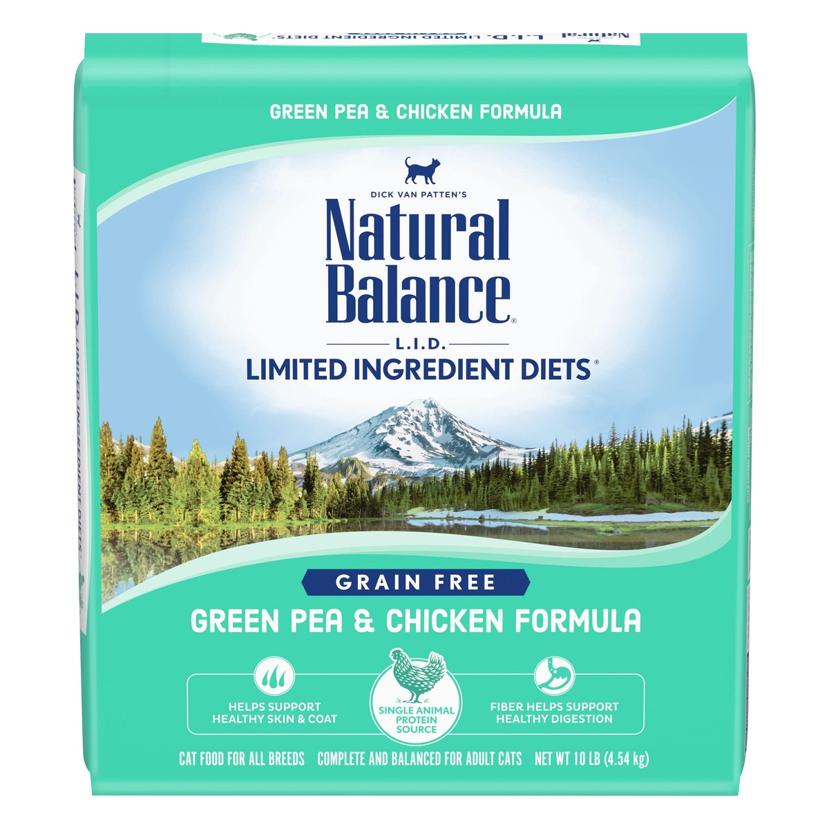 slide 1 of 6, Natural Balance L.I.D. Limited Ingredient Diets Grain Free Green Pea & Chicken Formula Cat Food 10 lb, 10 lb
