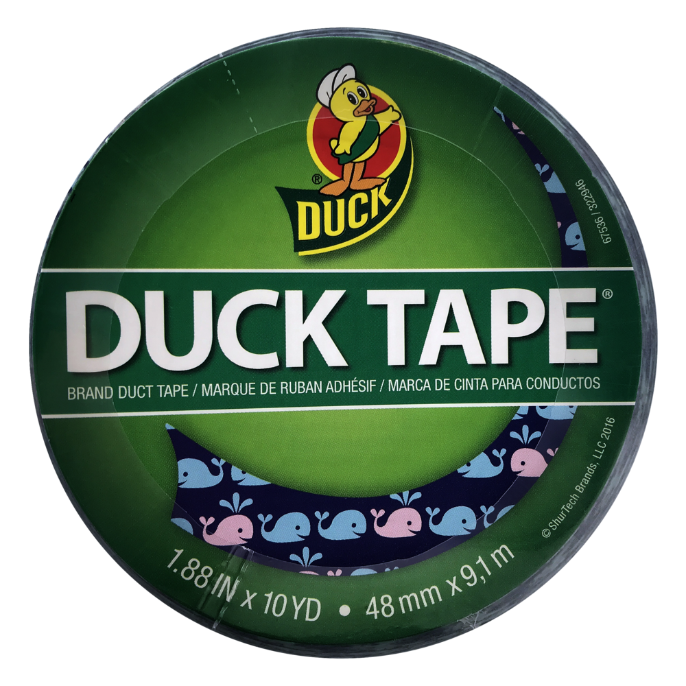 slide 1 of 1, Duck Brand Duct Tape - Whale Of A Time Pattern, 1.88 in x 10 yd