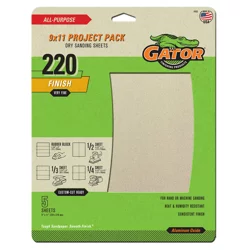 Rust-Oleum Gator 9 in x 11 in Multi-Surface Sanding Sheets - 220 Grit