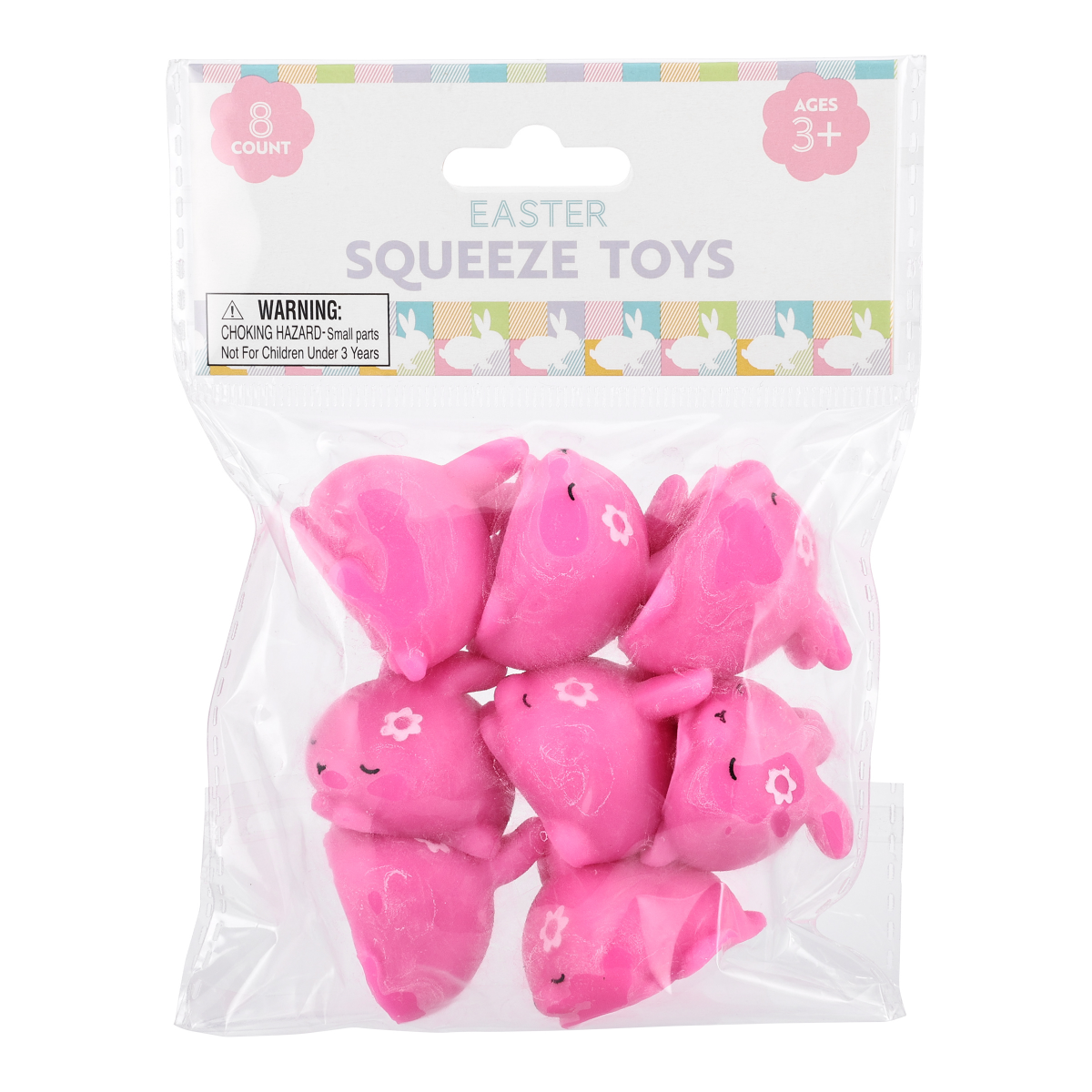 slide 1 of 4, Meijer Corporate Seasonal Easter Mini Squeeze Toys, 2 Assorted, 8 ct