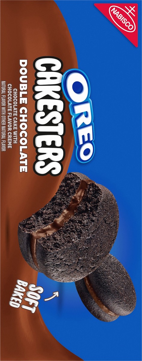 slide 11 of 15, OREO Cakesters Double Chocolate Soft Snack Cakes, 5 - 2.02 oz Snack Packs, 10.10 oz