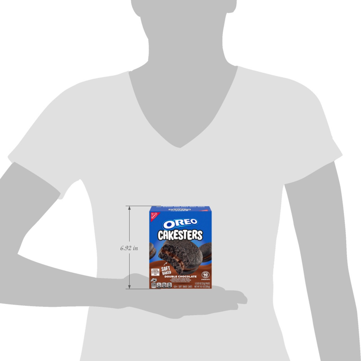 slide 9 of 15, OREO Cakesters Double Chocolate Soft Snack Cakes, 5 - 2.02 oz Snack Packs, 10.10 oz