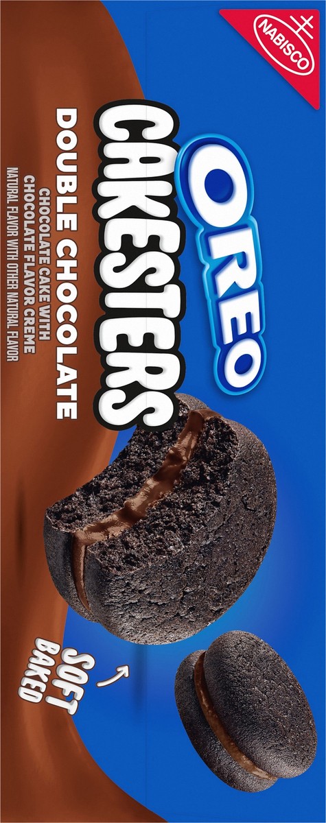 slide 10 of 15, OREO Cakesters Double Chocolate Soft Snack Cakes, 5 - 2.02 oz Snack Packs, 10.10 oz