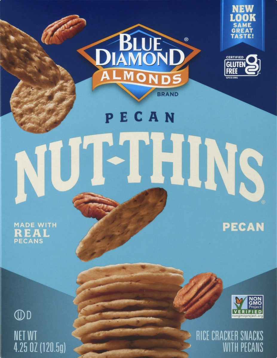 slide 1 of 12, Blue Diamond Nut-Thins Pecan Crackers 4.25 oz, 4.25 oz