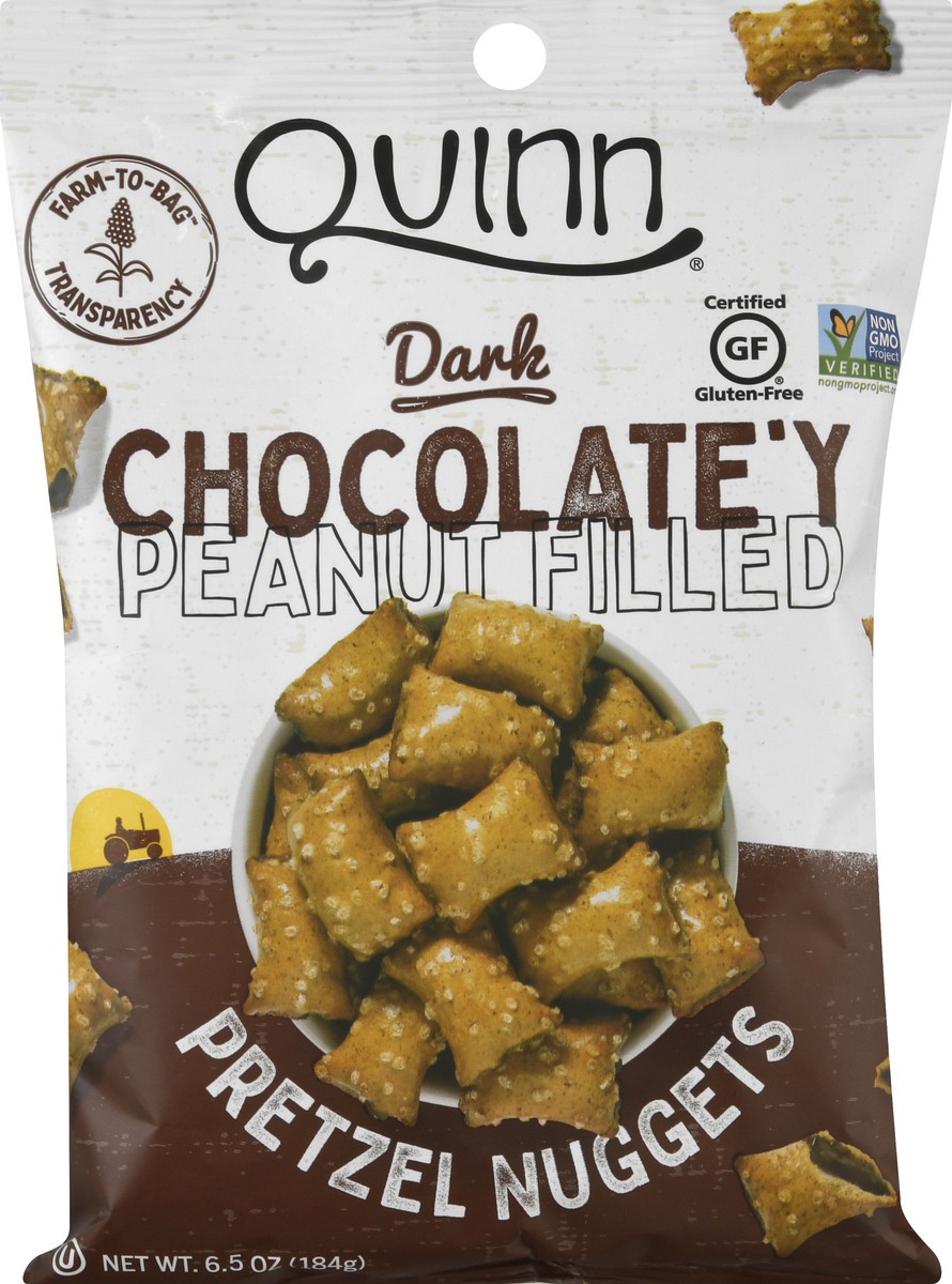slide 6 of 13, Quinn Peanut Butter Chocolate Filled Pretzel, 6.5 oz