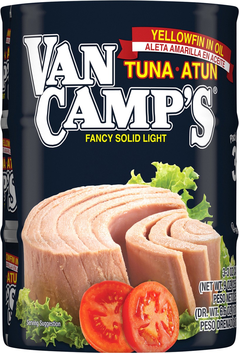 slide 5 of 7, Van Camp's Yellowfin in Oil Tuna Packs of 3 3 - 3 oz Cans, 3 ct