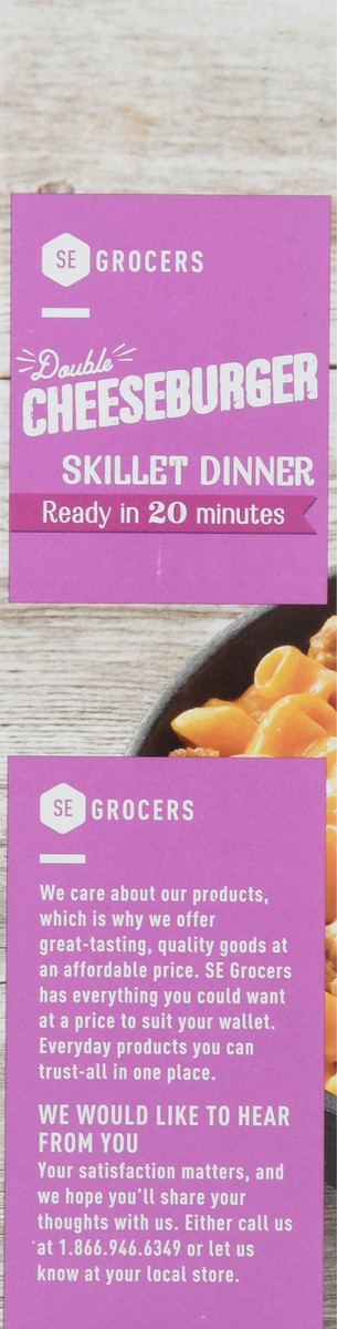 slide 9 of 9, SE Grocers Sklt Dnr Double Cheesebur, 5.2 oz
