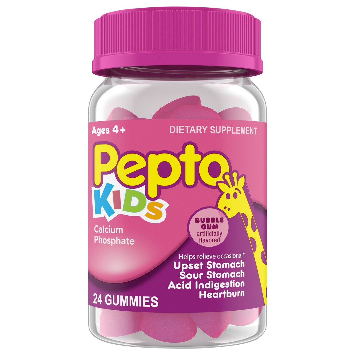 slide 1 of 1, Pepto-Bismol Kids Gummy, 24 ct