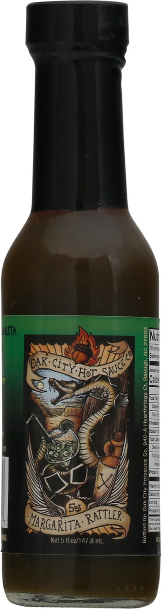 slide 1 of 9, Oak City Hot Sauce Margarita Rattler 5 fl oz Bottle, 1 ct