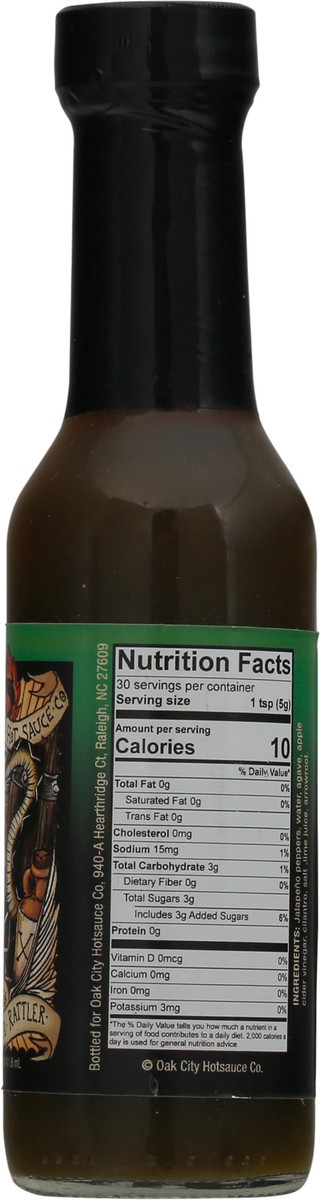 slide 4 of 9, Oak City Hot Sauce Margarita Rattler 5 fl oz Bottle, 1 ct