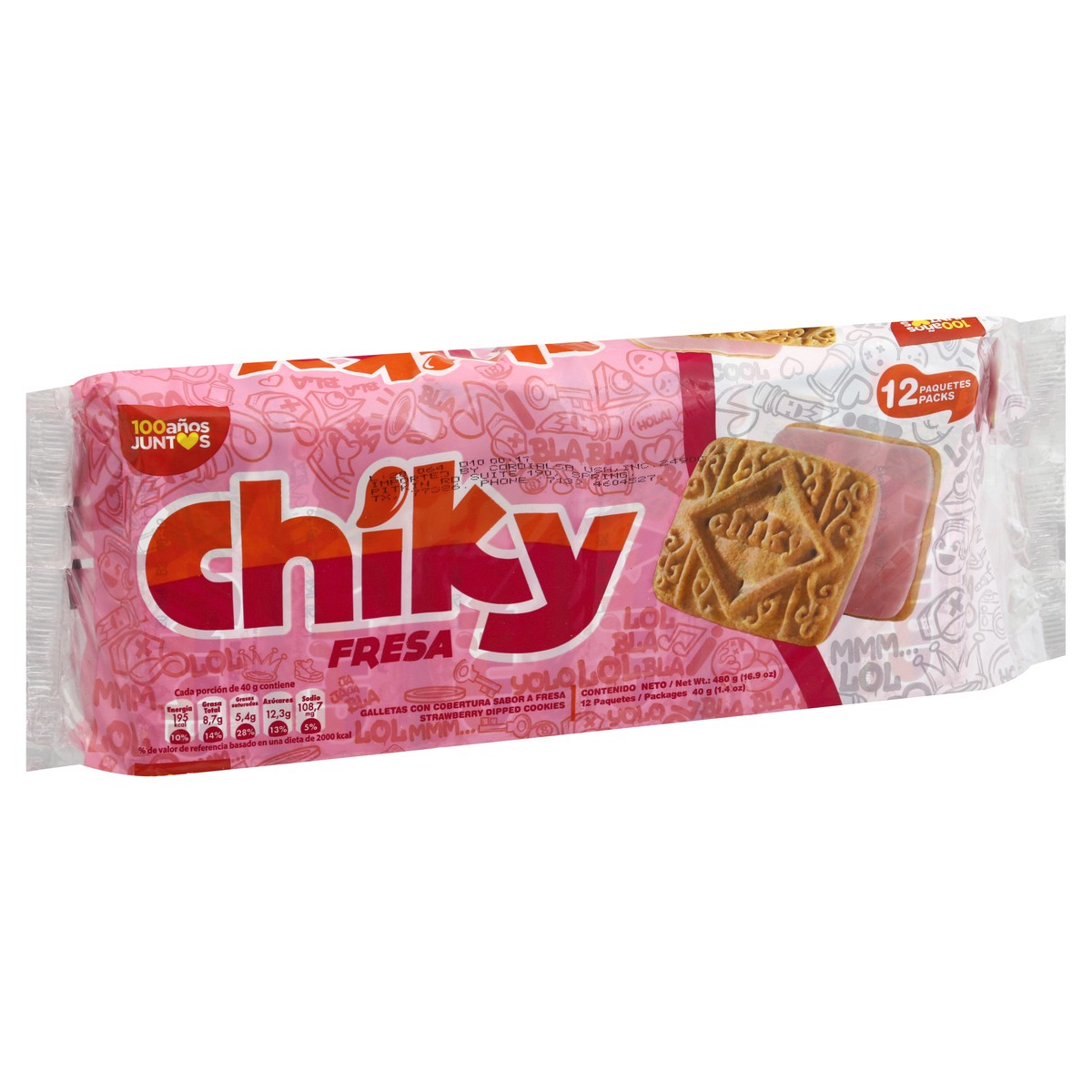 slide 12 of 13, Chiky Strawberry Cookies 12 - 1.4 oz Packs, 12 ct