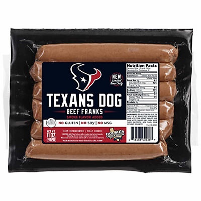 slide 1 of 1, Holmes Smokehouse Texans Dog Beef Franks, 6 ct