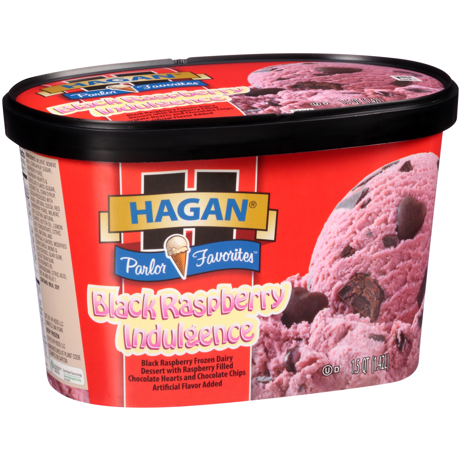 slide 2 of 7, Hagan Black Raspberry Indulgence Frozen Dairy Dessert, 1.5 qt