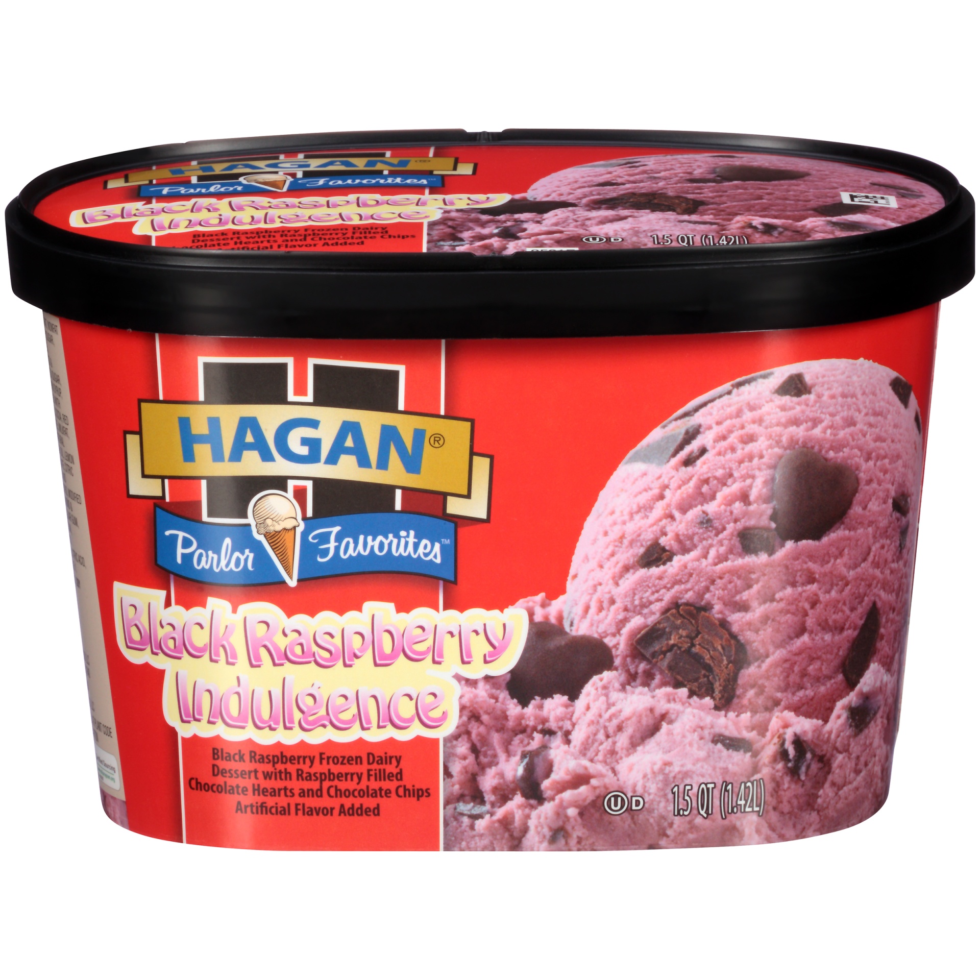 slide 1 of 7, Hagan Black Raspberry Indulgence Frozen Dairy Dessert, 1.5 qt
