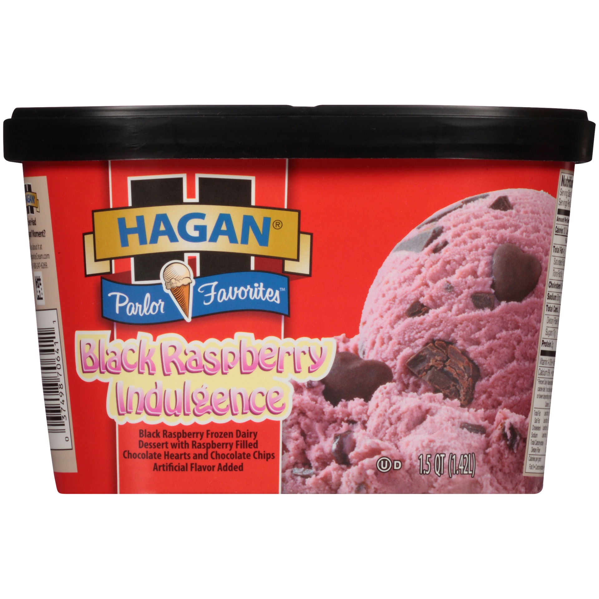 slide 4 of 7, Hagan Black Raspberry Indulgence Frozen Dairy Dessert, 1.5 qt