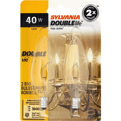 slide 2 of 2, Sylvania Light Bulbs, 40 Watts, 2 ct