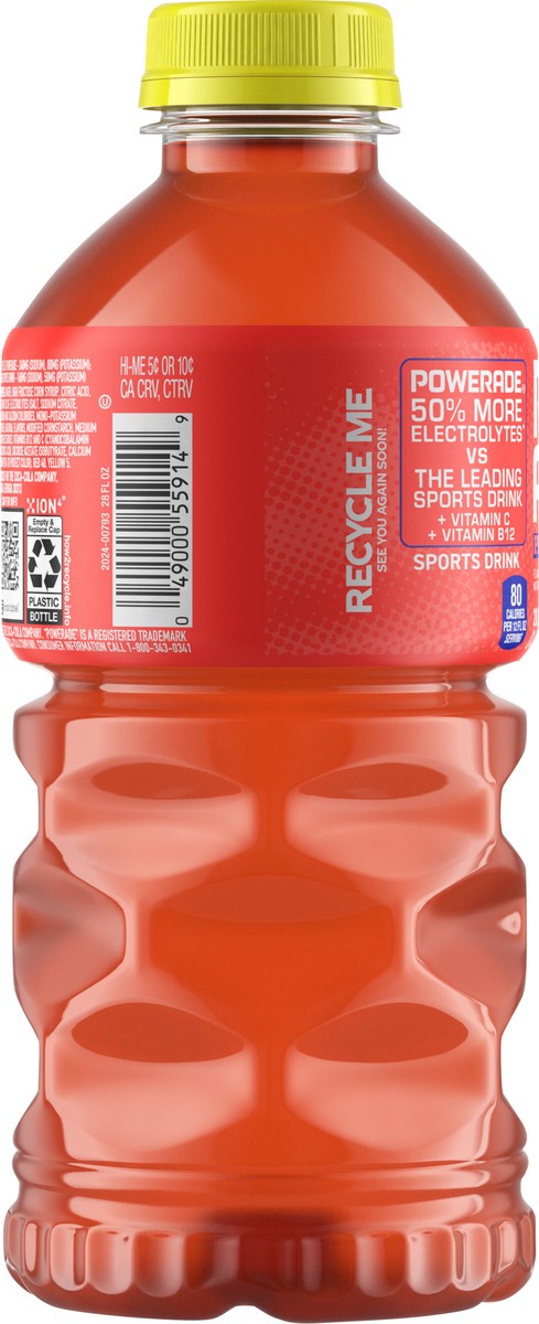 slide 10 of 12, Powerade Xtra Sour Peach Pucker Bottle, 28 fl oz, 28 fl oz