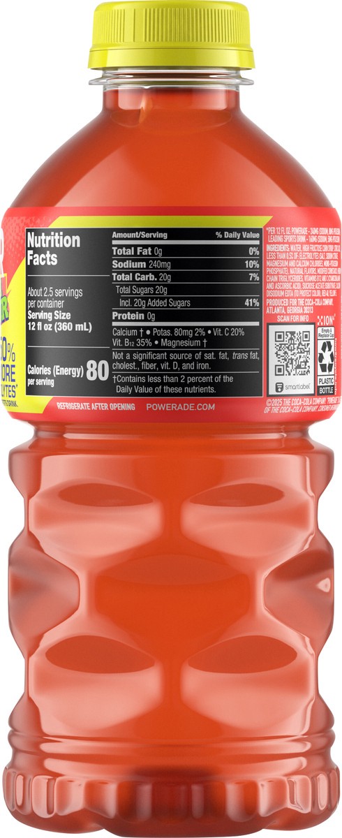 slide 6 of 12, Powerade Xtra Sour Peach Pucker Bottle, 28 fl oz, 28 fl oz