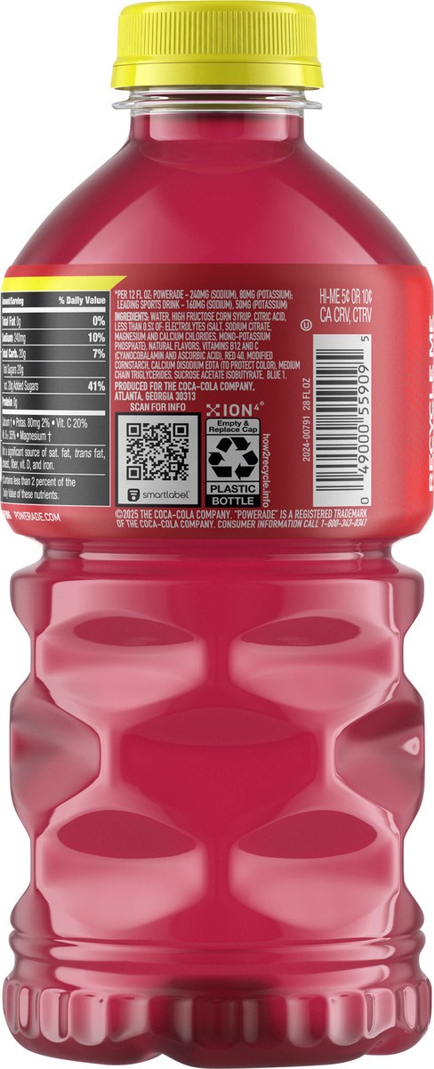 slide 3 of 12, Powerade Xtra Sour Cherry Kicker Bottle, 28 fl oz, 28 fl oz