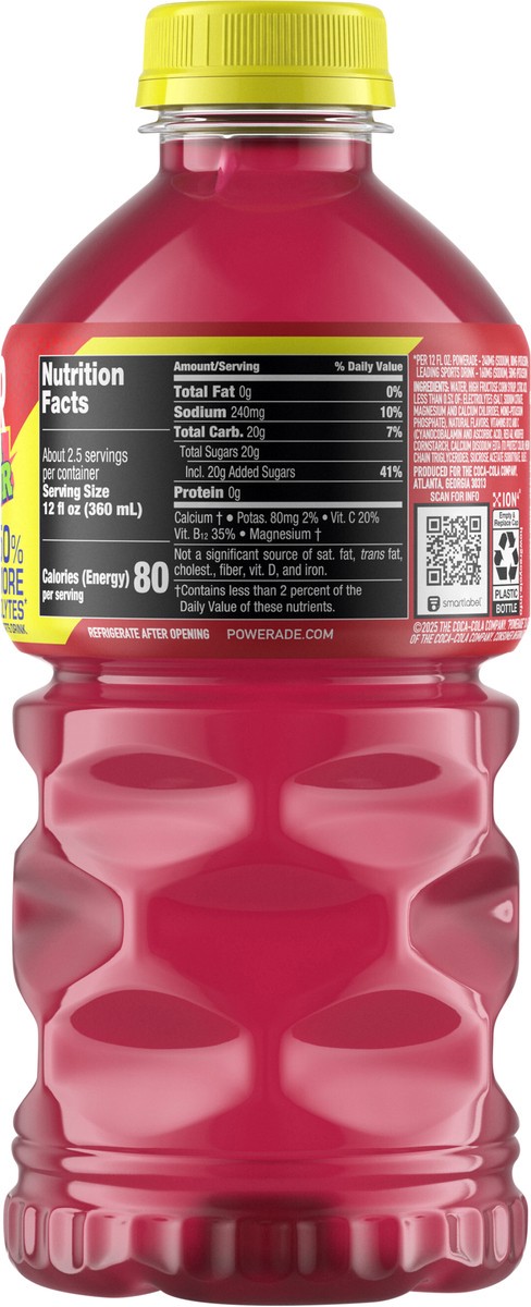 slide 7 of 12, Powerade Xtra Sour Cherry Kicker Bottle, 28 fl oz, 28 fl oz