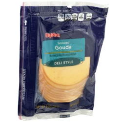 Hy-vee Smoked Gouda Pasteurized Process Cheese Product Deli Style Slices