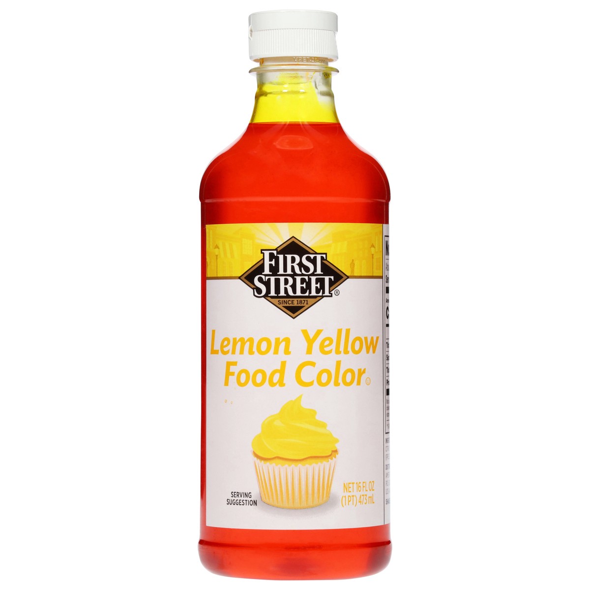 slide 4 of 4, Cb02 First Street Food Color Lemon Yellow, 16 oz