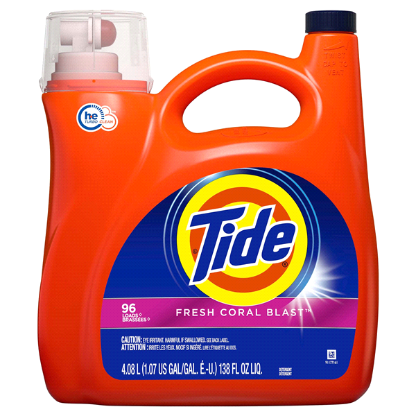 slide 1 of 1, Tide Liquid Laundry Detergent, Fresh Coral Blast, 138 fl oz