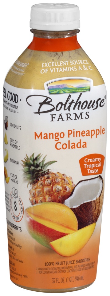 slide 1 of 1, Bolthouse Farms Mango Pineapple Colada 100% Fruit Juice Smoothie, 32 fl oz