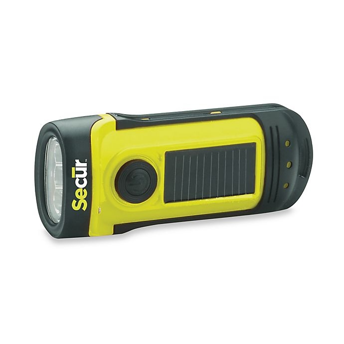 slide 1 of 2, Maverick Secur Solar/Dynamo Battery Operated Powered Waterproof LED Flashlight, 1 ct