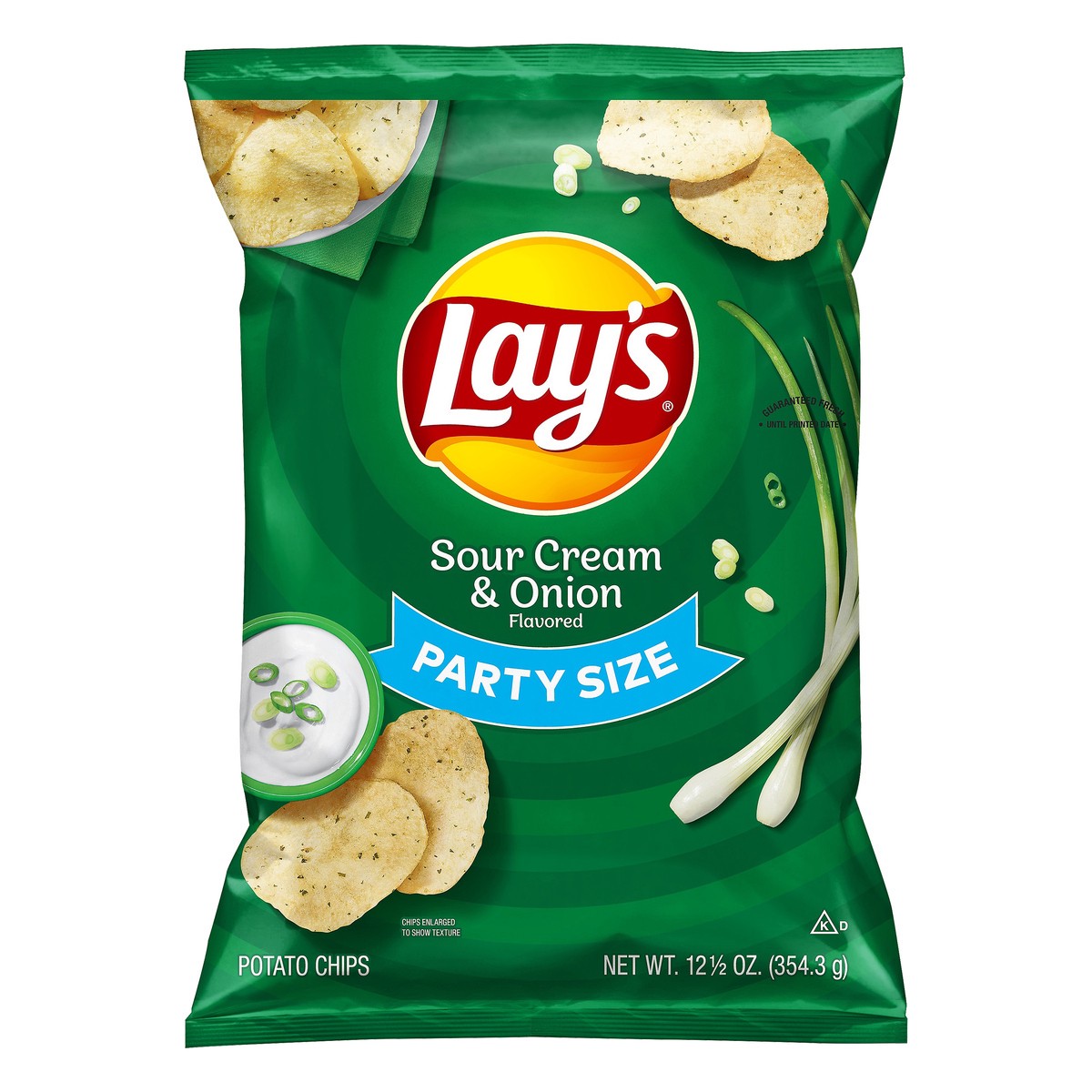 slide 1 of 1, Lay's Sour Cream & Onion Potato Chips, 12.5 oz