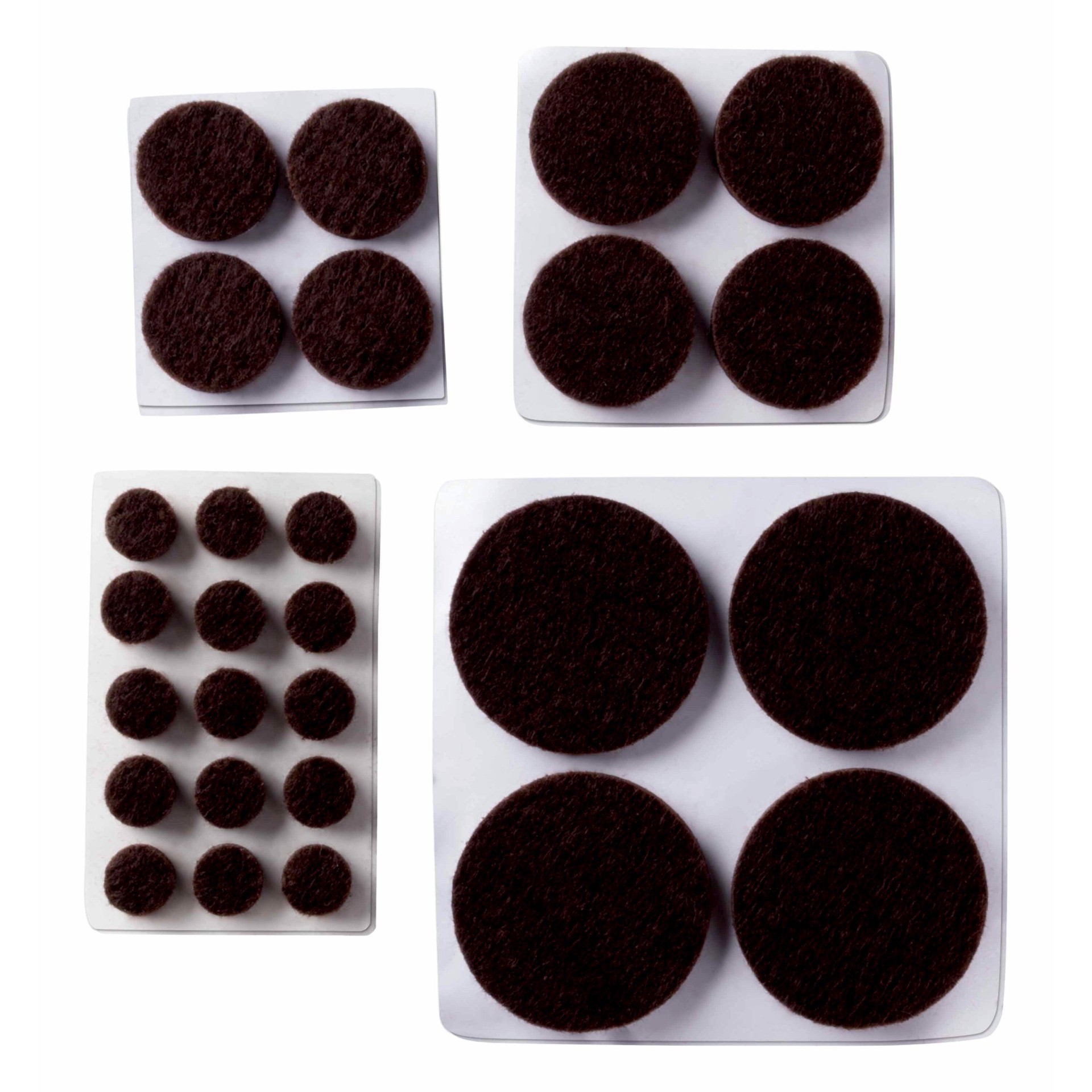slide 6 of 6, 3M Scotch Round Felt Multi Pack Pads - Brown, 78 ct