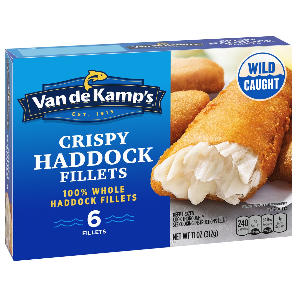 slide 8 of 11, Van de Kamp's Crispy 100% Whole Haddock Fillets 6 ea, 6 ct