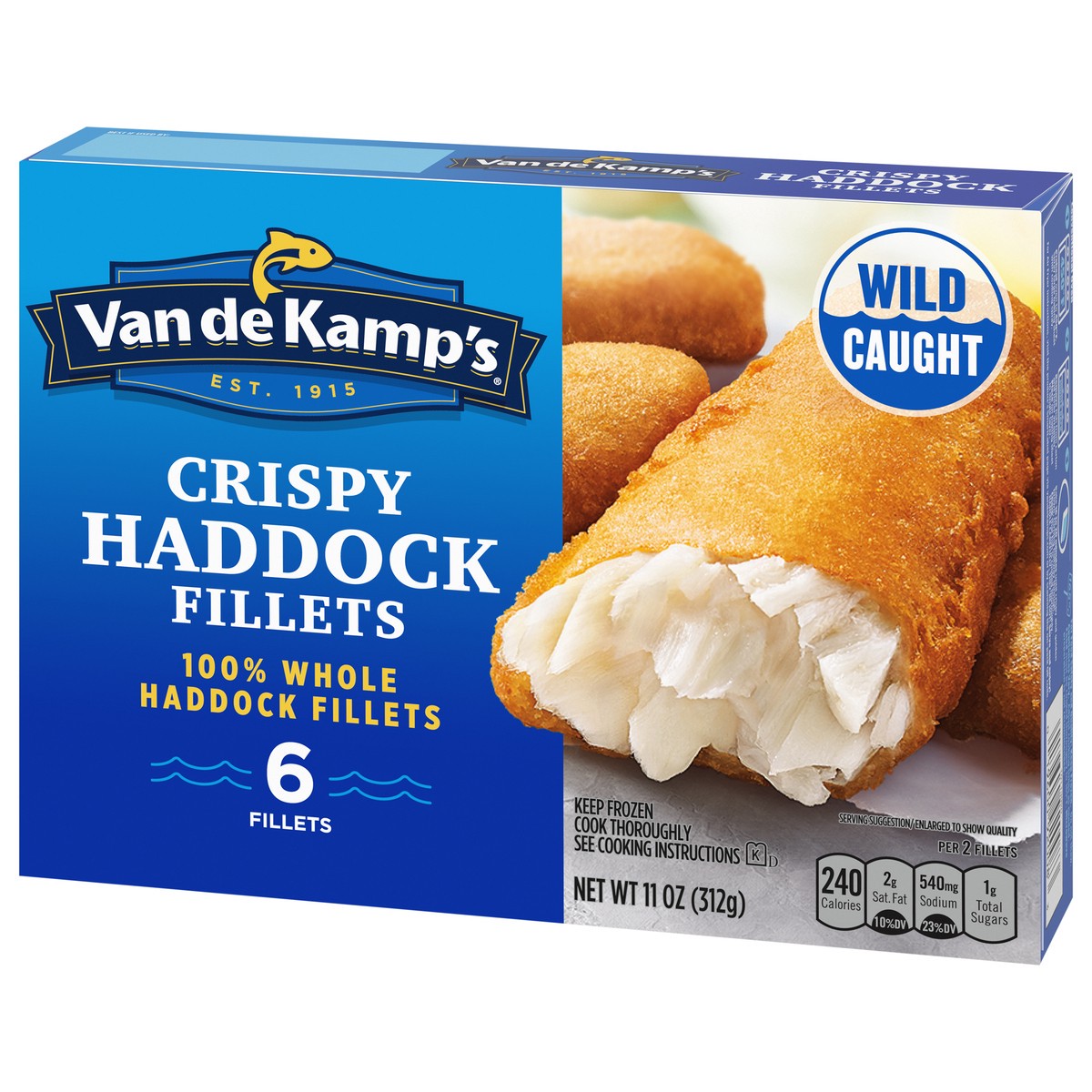slide 2 of 11, Van de Kamp's Crispy 100% Whole Haddock Fillets 6 ea, 6 ct