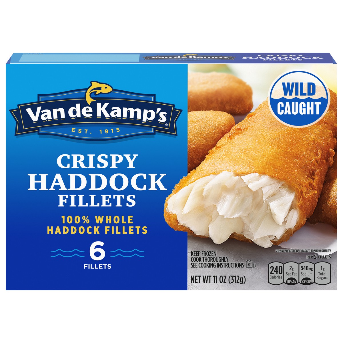 slide 7 of 11, Van de Kamp's Crispy 100% Whole Haddock Fillets 6 ea, 6 ct