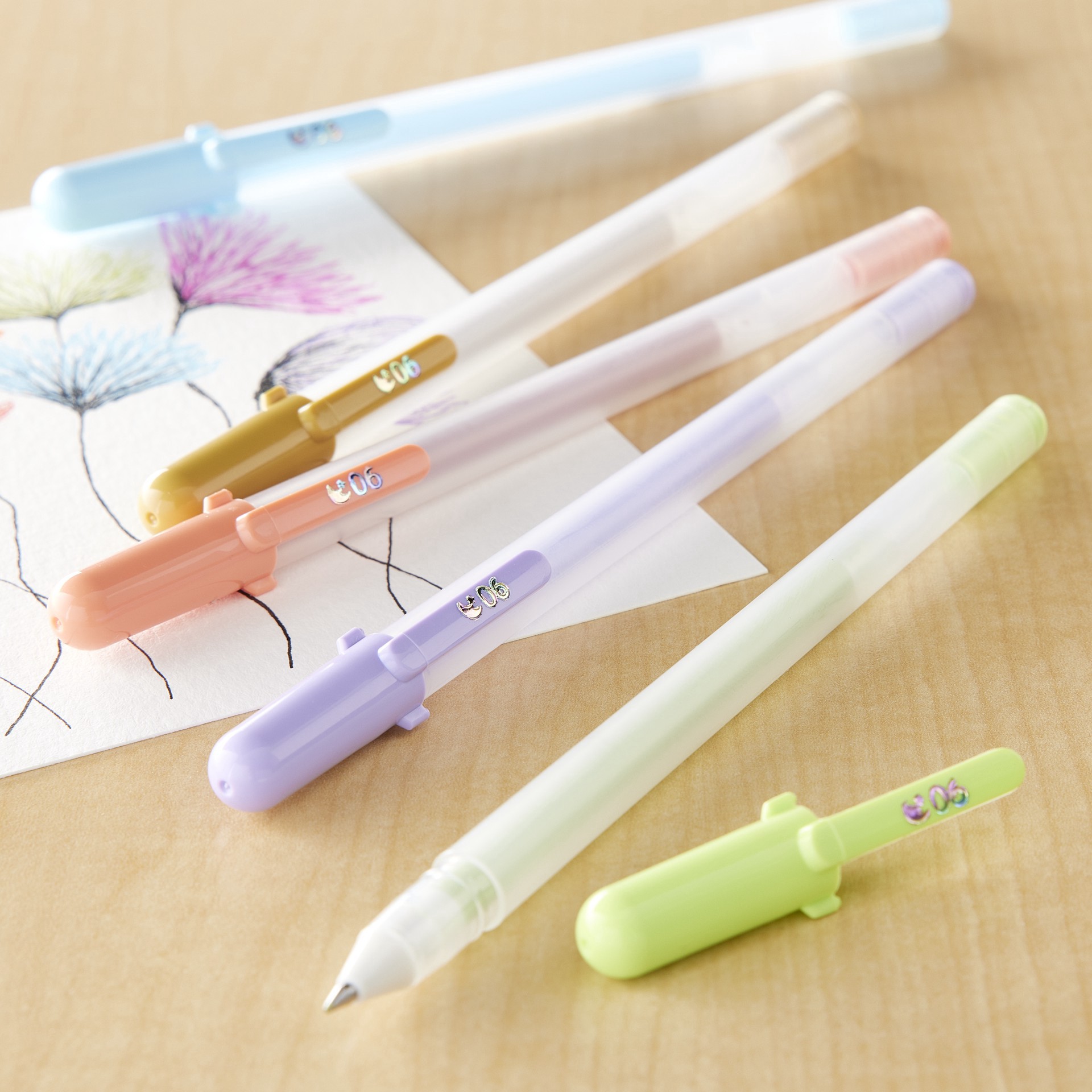 slide 7 of 9, Sakura Gelly Roll Moonlight 06 Fine Point Gel Pen 5 Color Set, Daylight, 0.3 mm