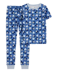 Carter's Kid 2-Piece Mickey Mouse 100% Snug Fit Cotton Pajamas Navy Size 10