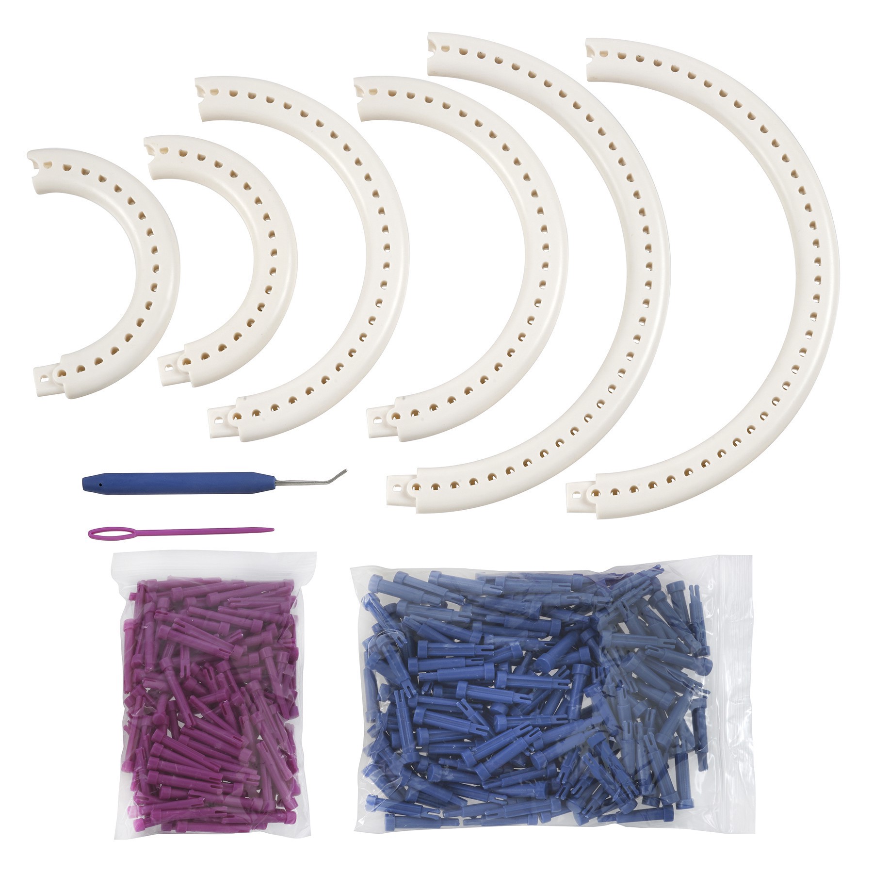 slide 5 of 5, Build-A-Loom Round Kit By Loops & Threads, 10 in x 10 in